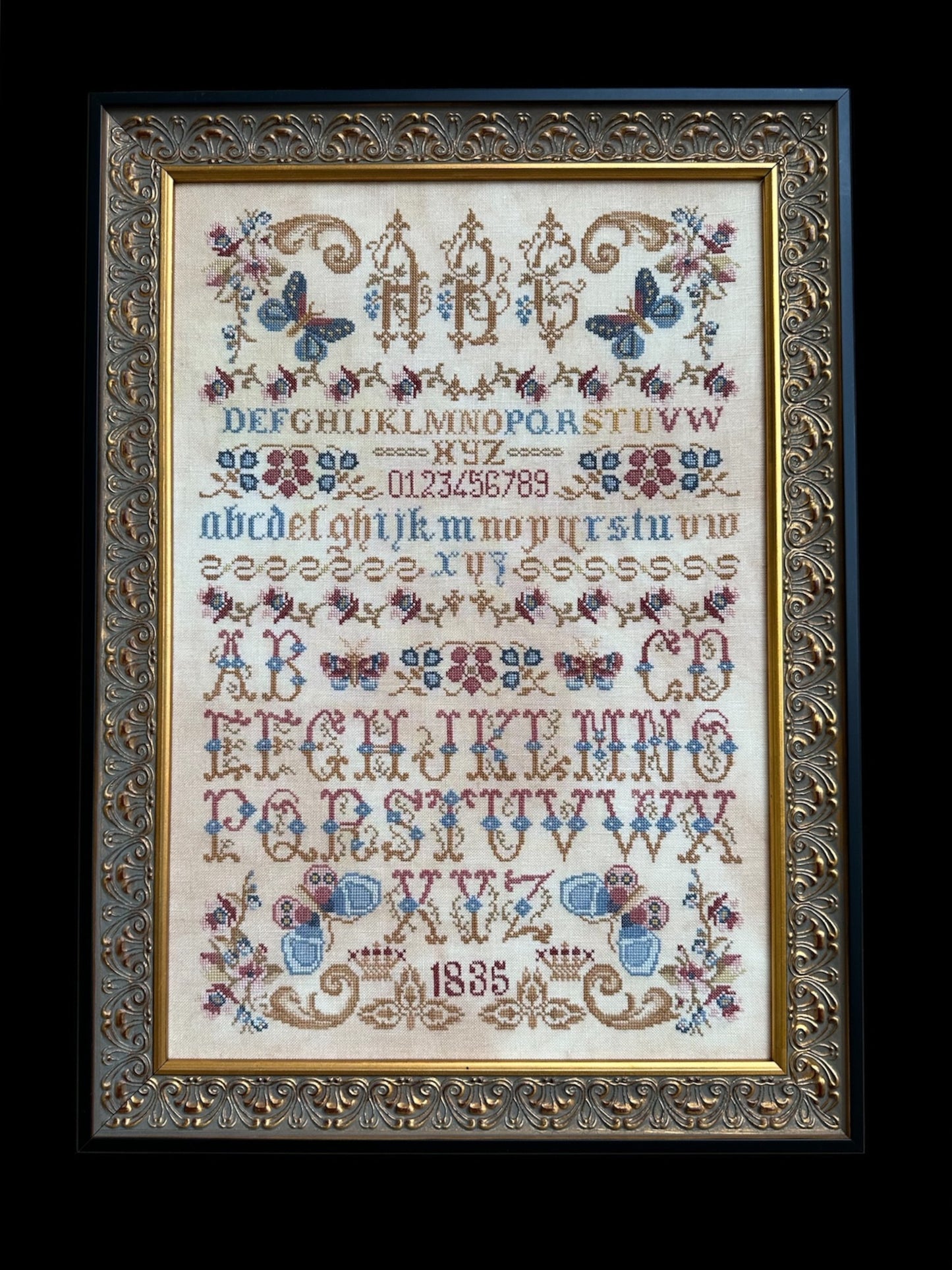 BUTTERFLIES FLOWERS AND LETTERS SAMPLER *Nashville Market Pre-Order*