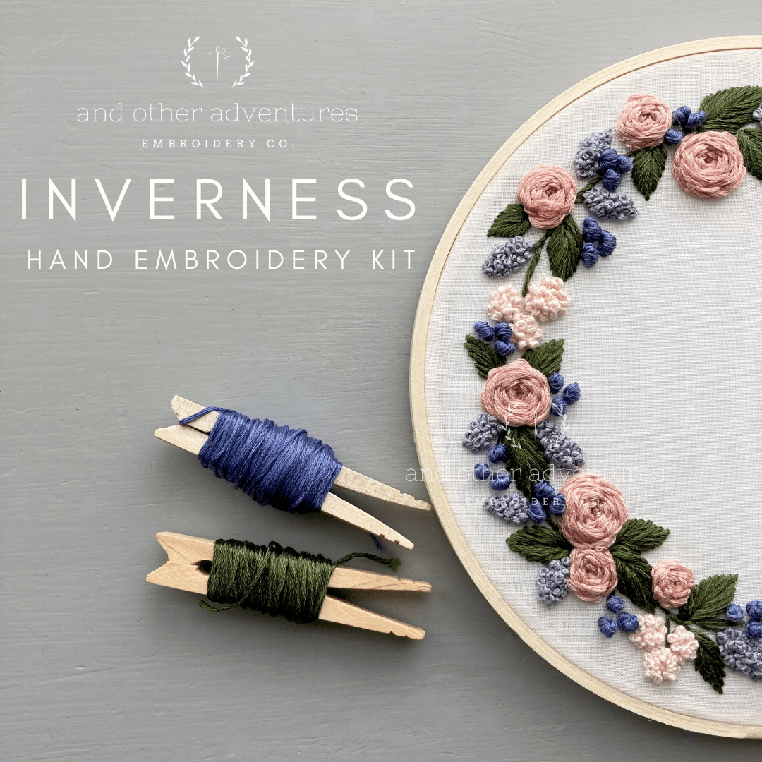 And Other Adventures Embroidery Co - Embroidery Kit - Inverness in Lilac