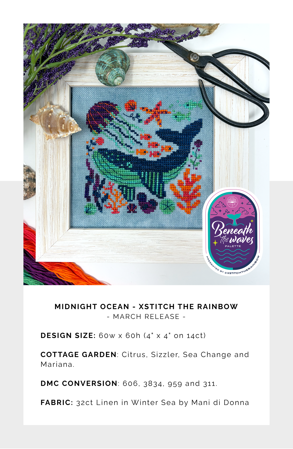 Midnight Ocean - Xstitch the Rainbow *Nashville Market Pre-Order*