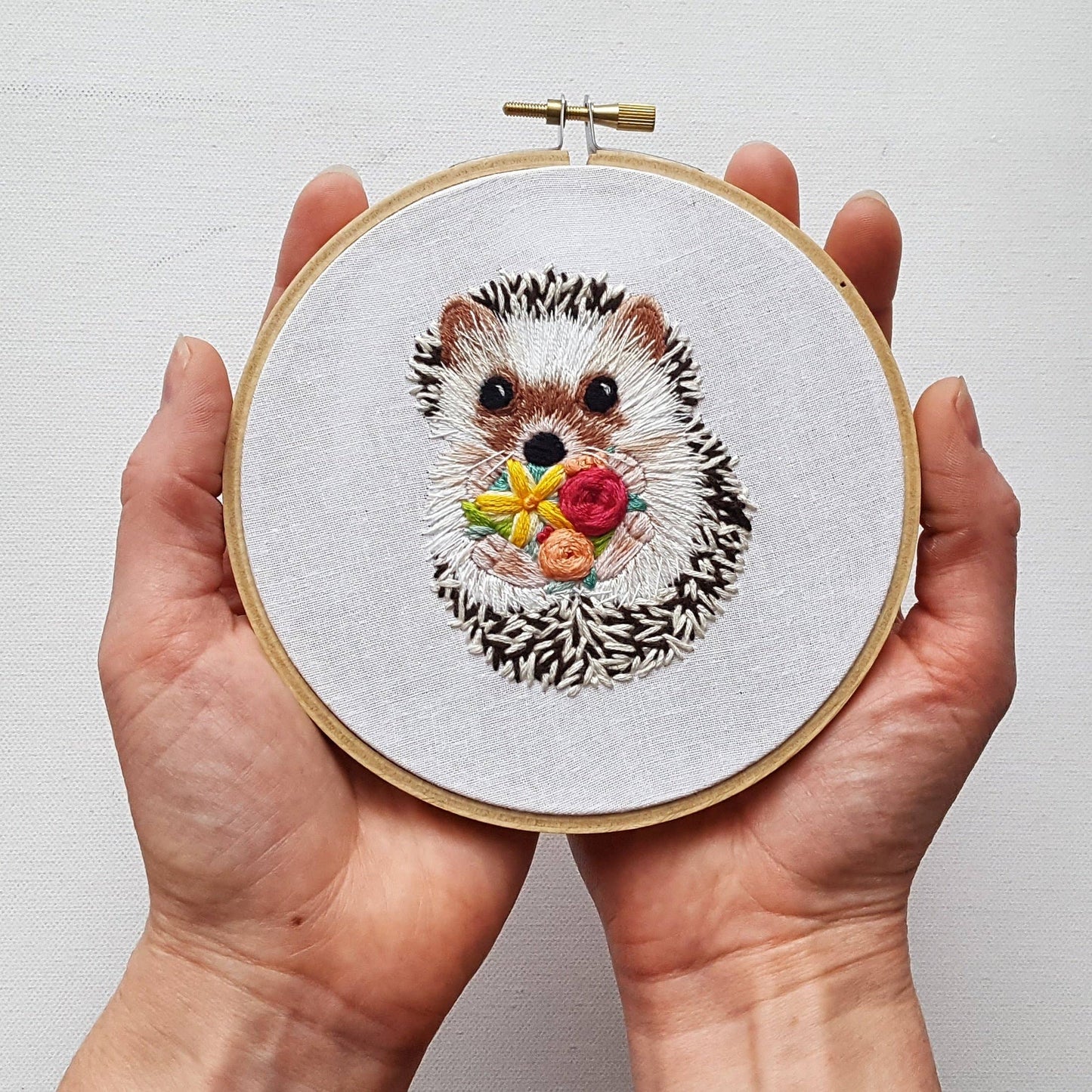 Jessica Long Embroidery - Hedgehog Embroidery Kit: Floss Card