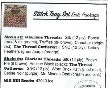 Stitch Tray Set Embellishment pack by Jeannette Douglas